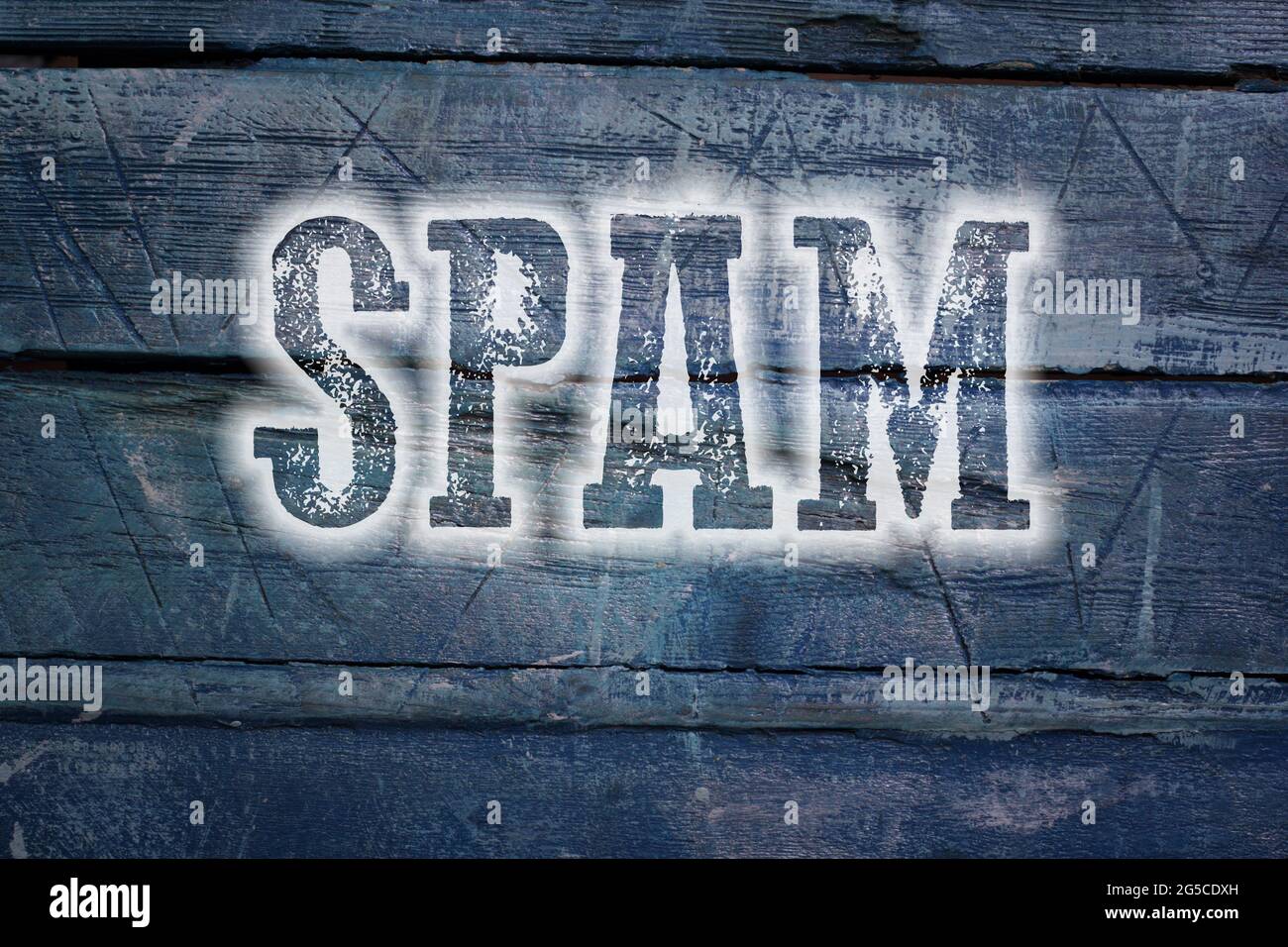 Spam Concept text on background Stock Photo