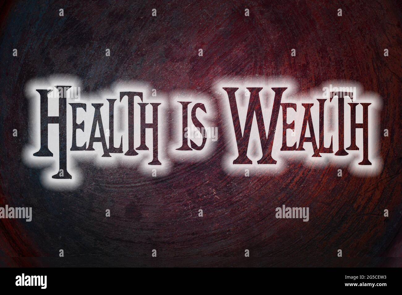 Health Is Wealth Concept text on background idea Stock Photo