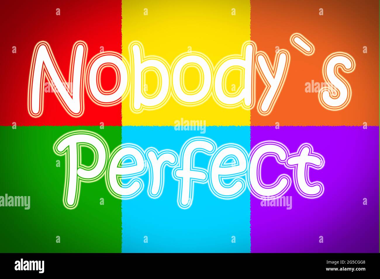 Nobody's Perfect Concept text Stock Photo