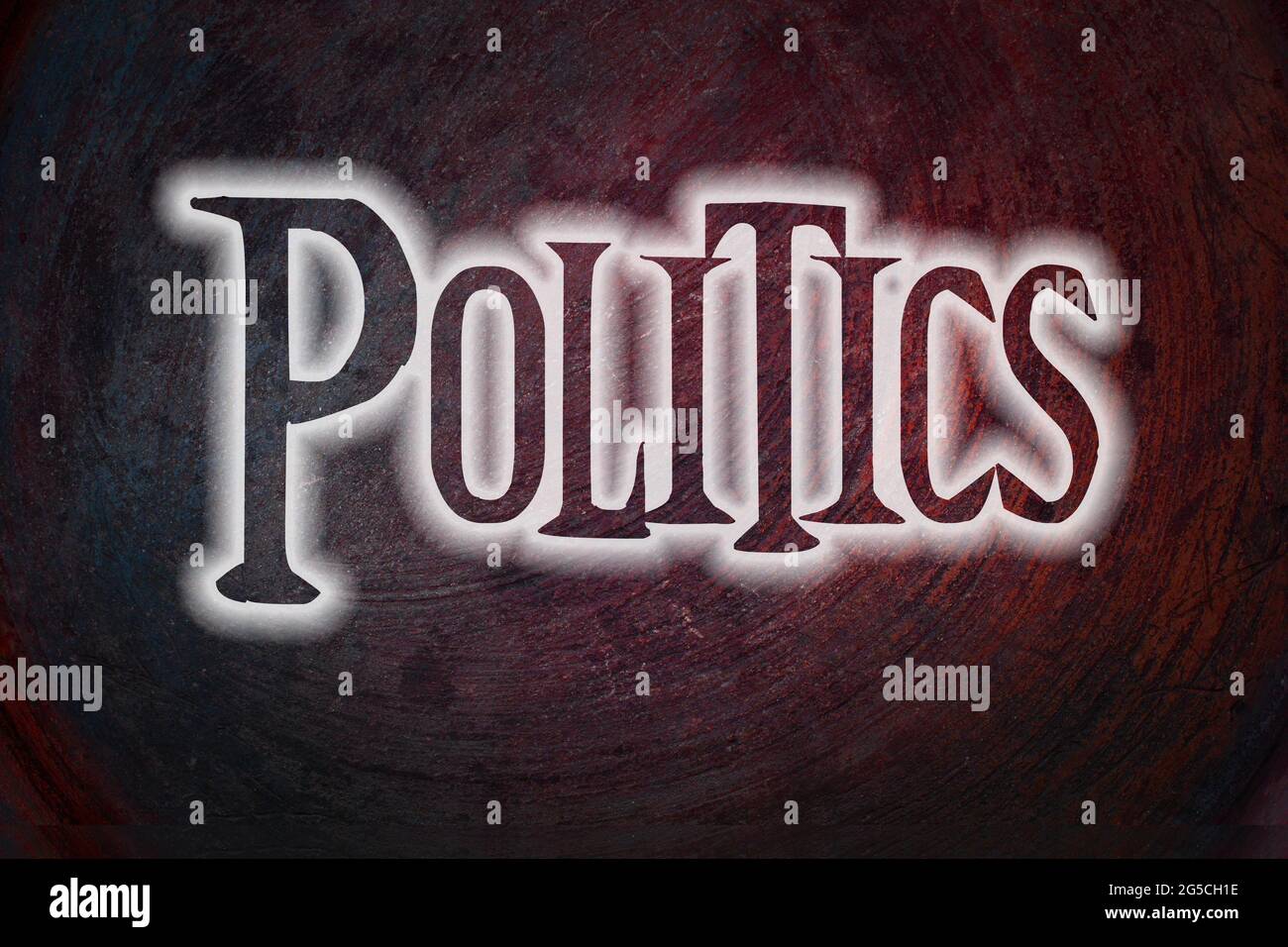 Politics Concept text on background Stock Photo