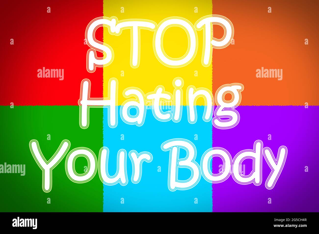 Stop Hating Your Body Concept text on background Stock Photo Alamy