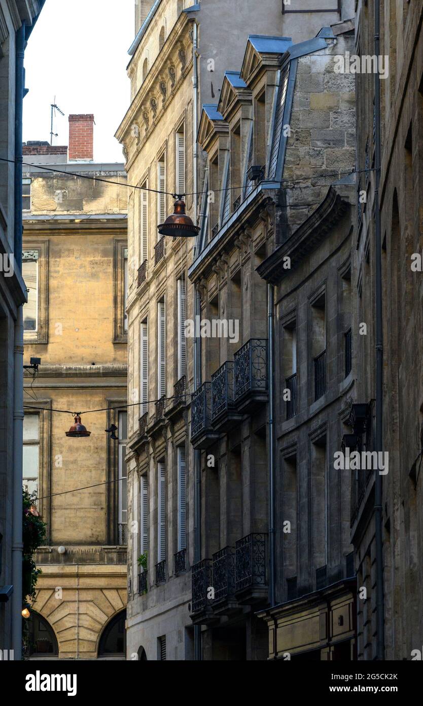 Traditional buildings of Bordeaux, France. Stock Photo
