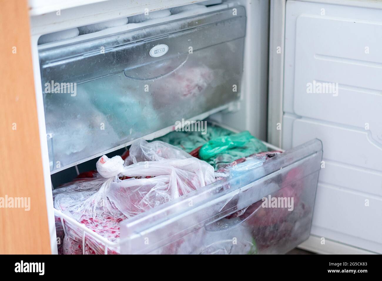 Inside Home Freezer Ice Frozen High Resolution Stock Photography and
