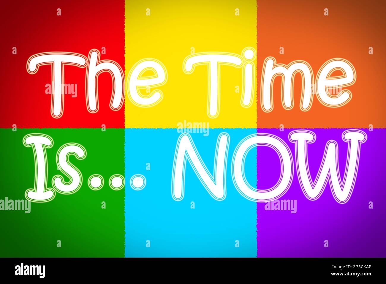 The Time Is Now Concept text on background Stock Photo Alamy
