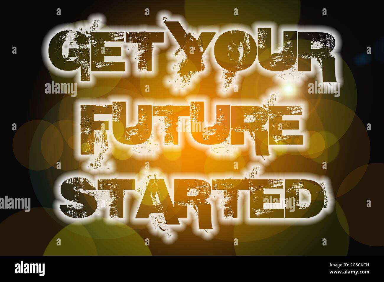 Get Your Future Started Concept text on background Stock Photo - Alamy