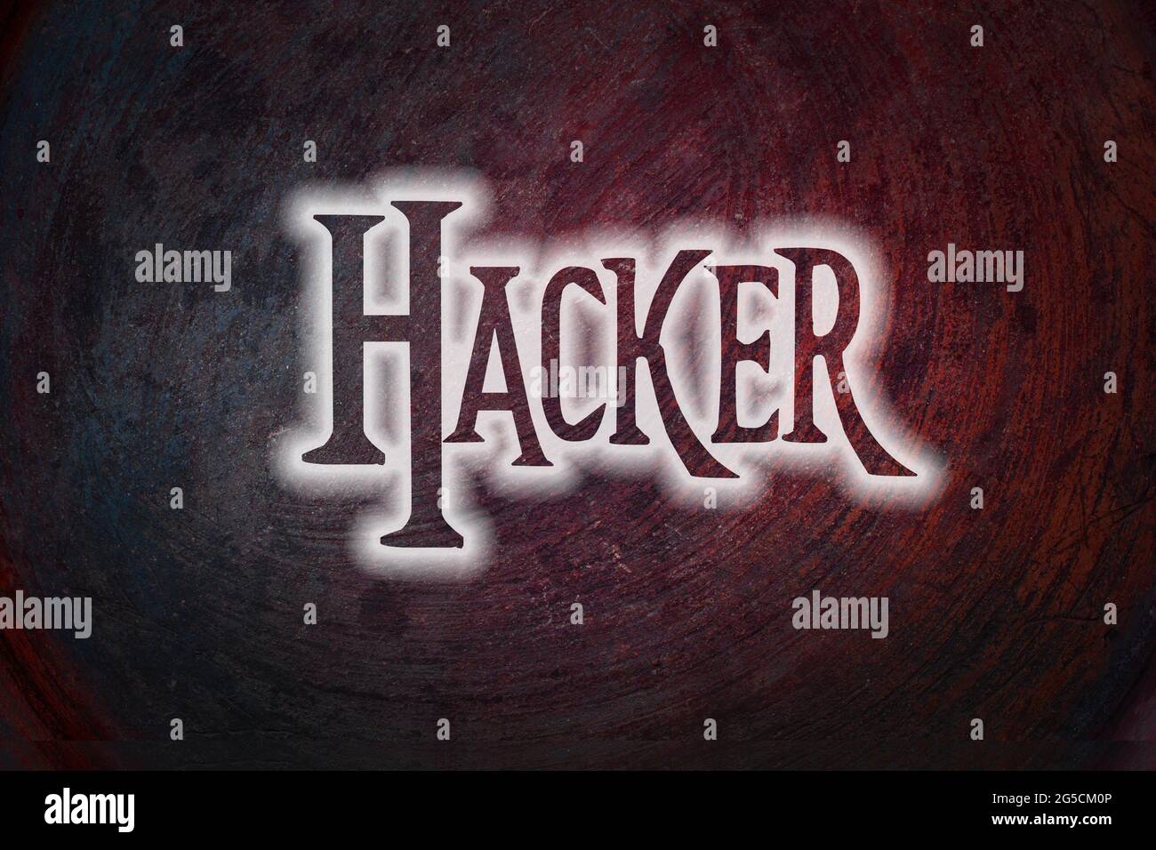 Hacker Concept text on background Stock Photo