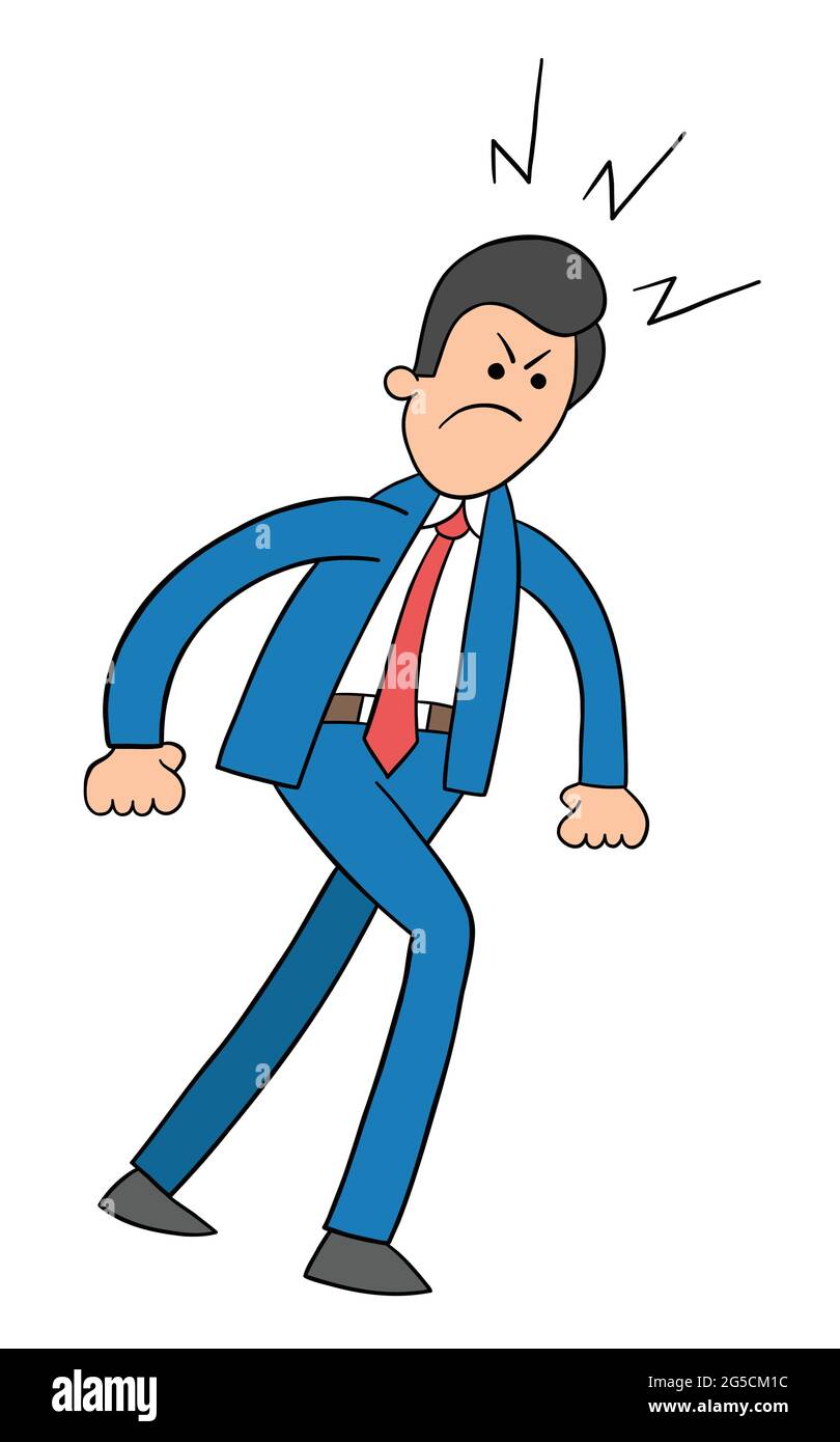 Cartoon business man walking angry, vector illustration. Colored and black outlines Stock Vector Image & Art - Alamy Cartoon business man walking angry, vector illustration. Colored and black outlines Stock Vector Image & Art - Alamy