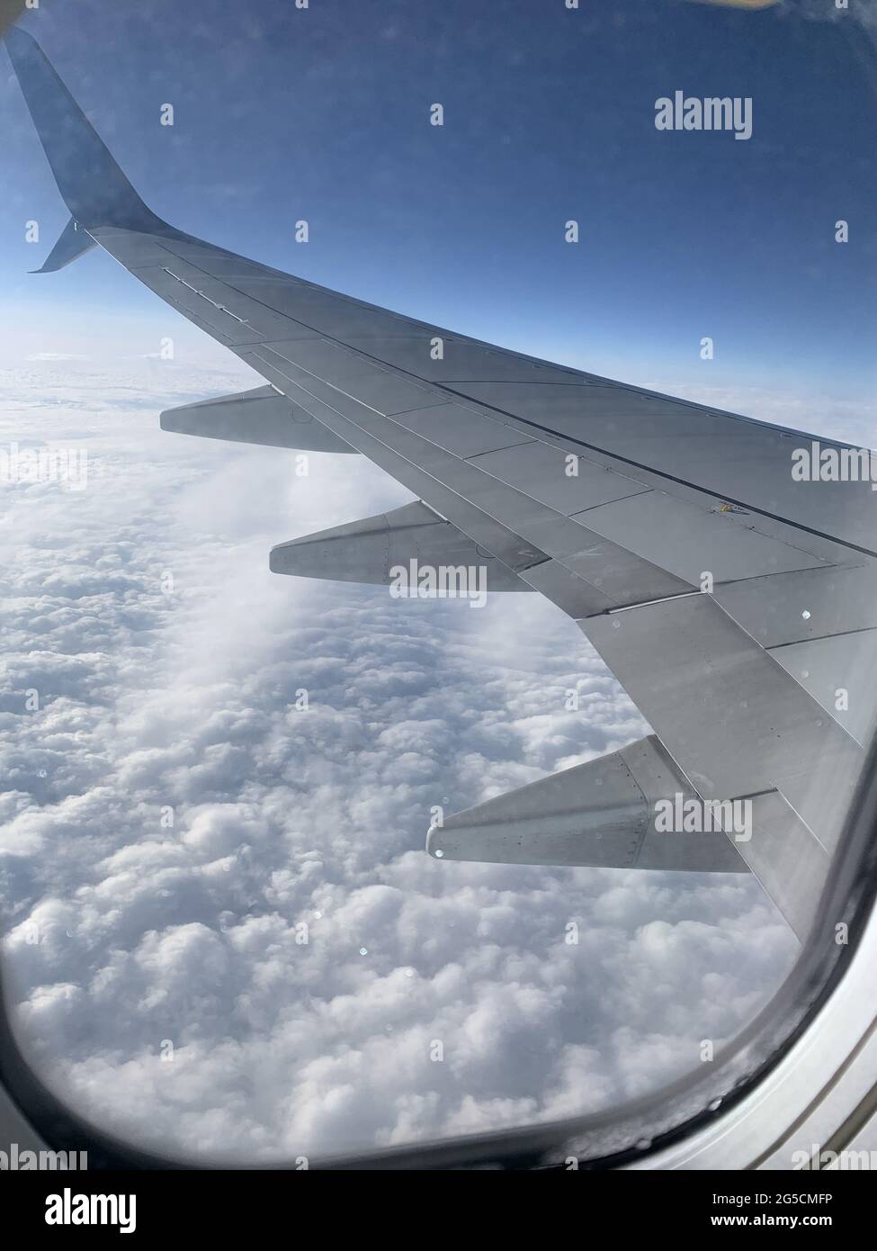 View from an airplane window Stock Photo - Alamy
