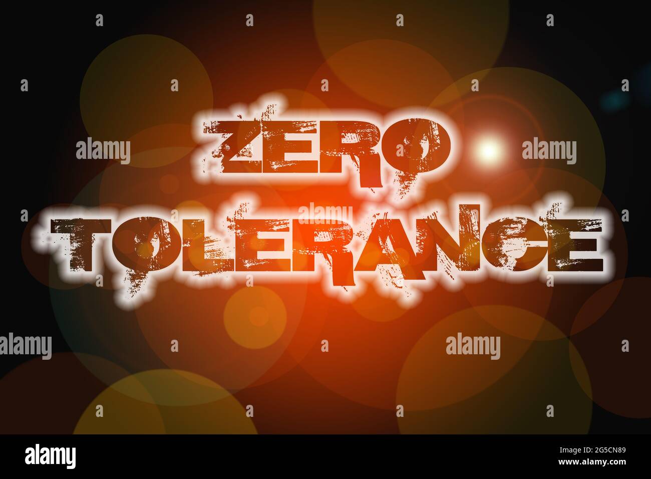 Zero Tolerance text on background Stock Photo Alamy