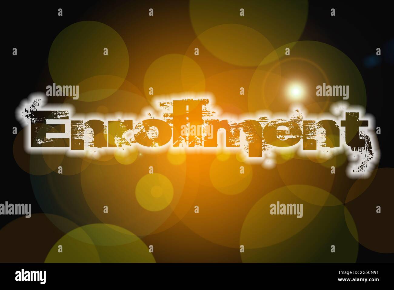 Enrollment text on background Stock Photo - Alamy