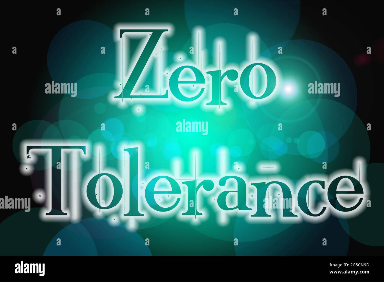 Zero Tolerance text on background Stock Photo Alamy