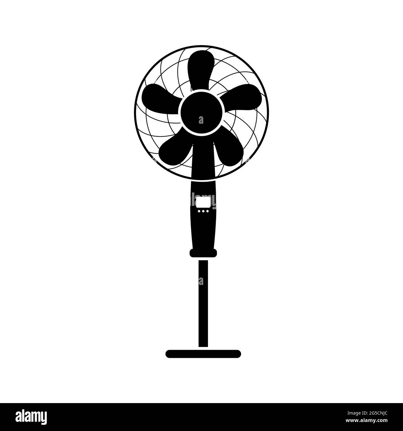 Fan icon. Household appliance. Isolated on white background. Vector illustration. Stock Vector