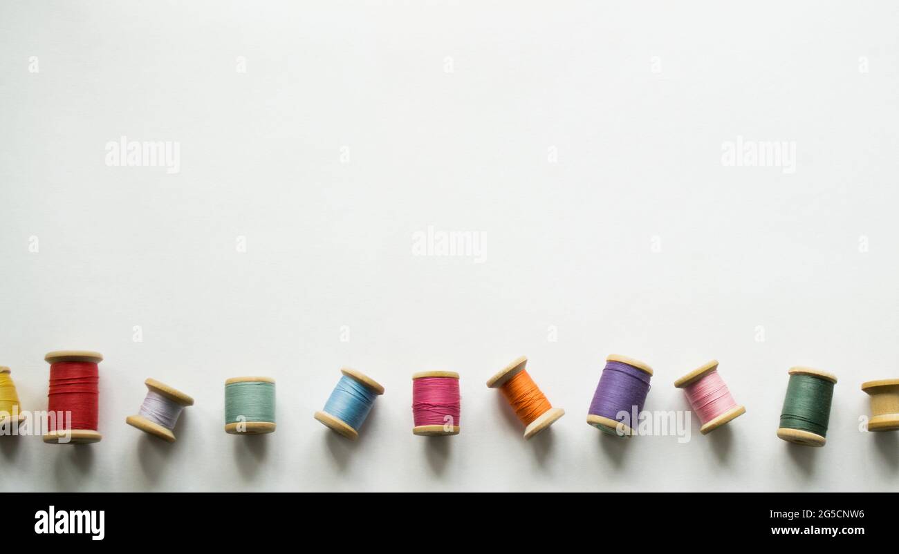 Empty cotton reels hi-res stock photography and images - Alamy