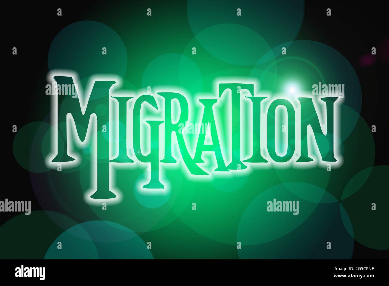 Migration text on background Stock Photo - Alamy
