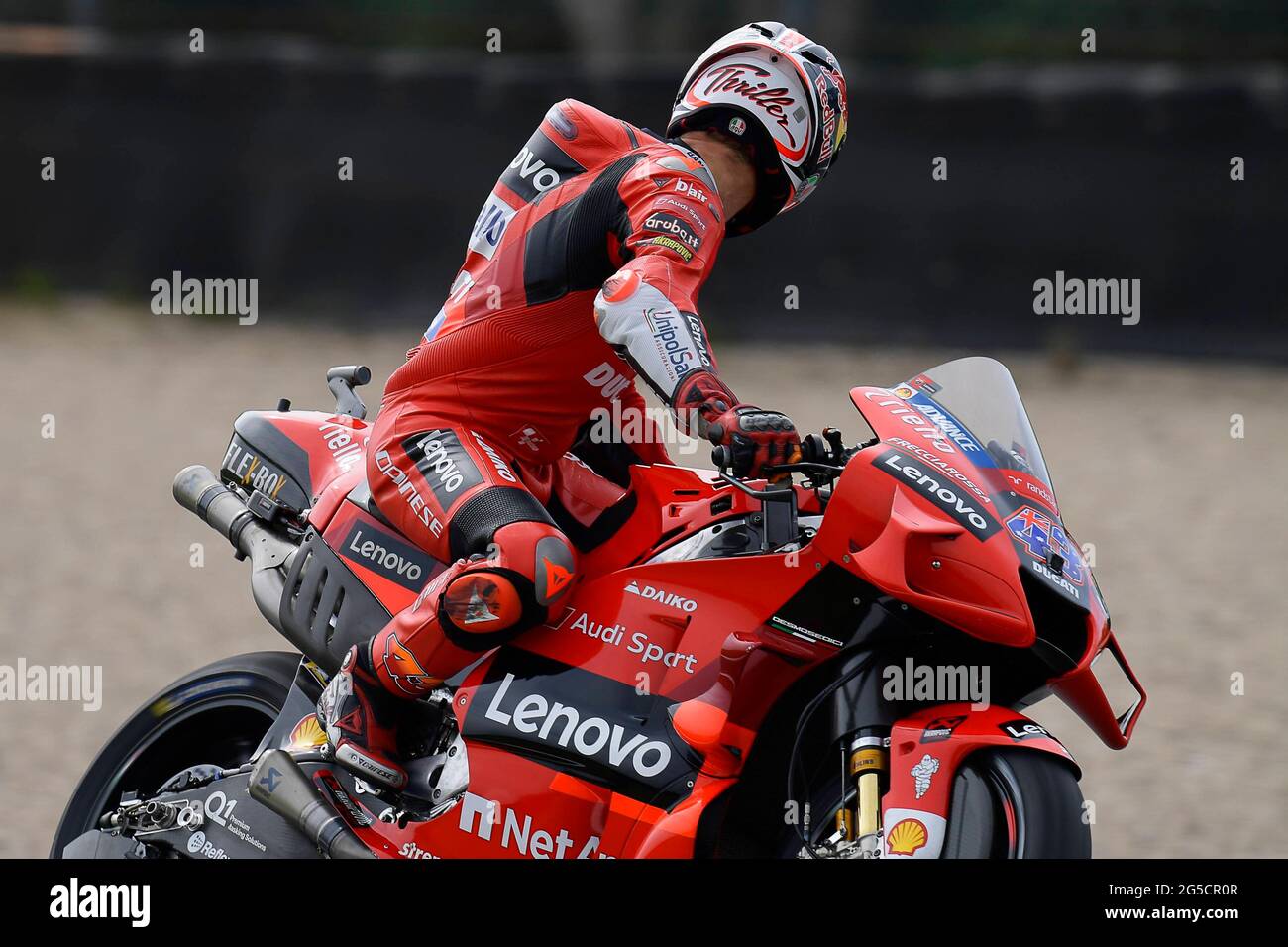 Assen, Netherlands. 25th June, 2021. Free Practice for MotoGP Motul TT  Grand Prix of Assen at Assen circuit, Netherlands, June, 25, 2021 In  picture: Australia Jack Miller Entrenamientos libres del Gran Premio