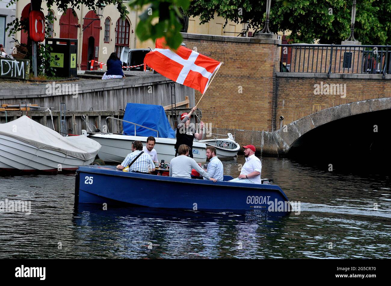 Copenhagen, Denmark. 26 June 2021, Denamrk play football ...