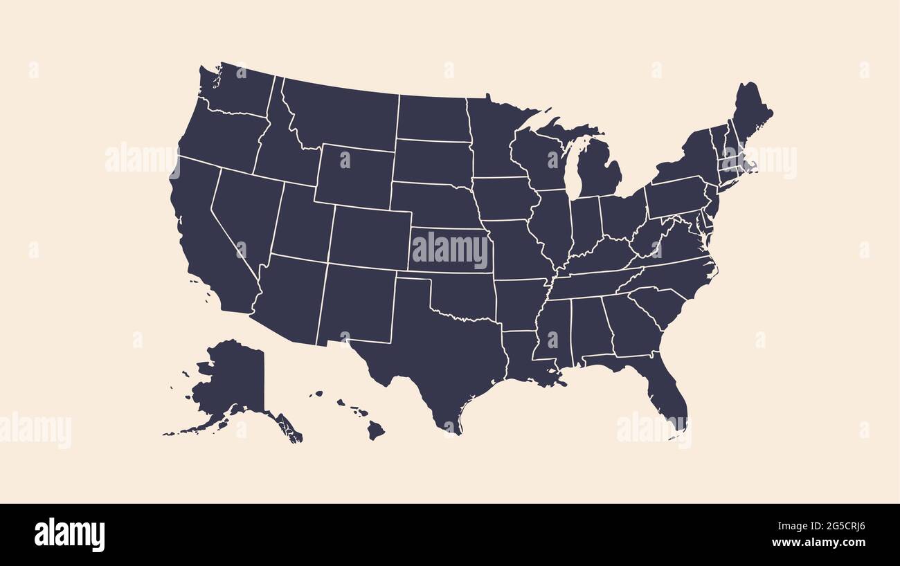 USA Poster map of United States - Usa Poster Map Of United States Of America Black And White Print Map Of Usa For T Shirt Poster Or Geographic Theme Hand Drawn Black Map Vector Illustration 2G5CRJ6