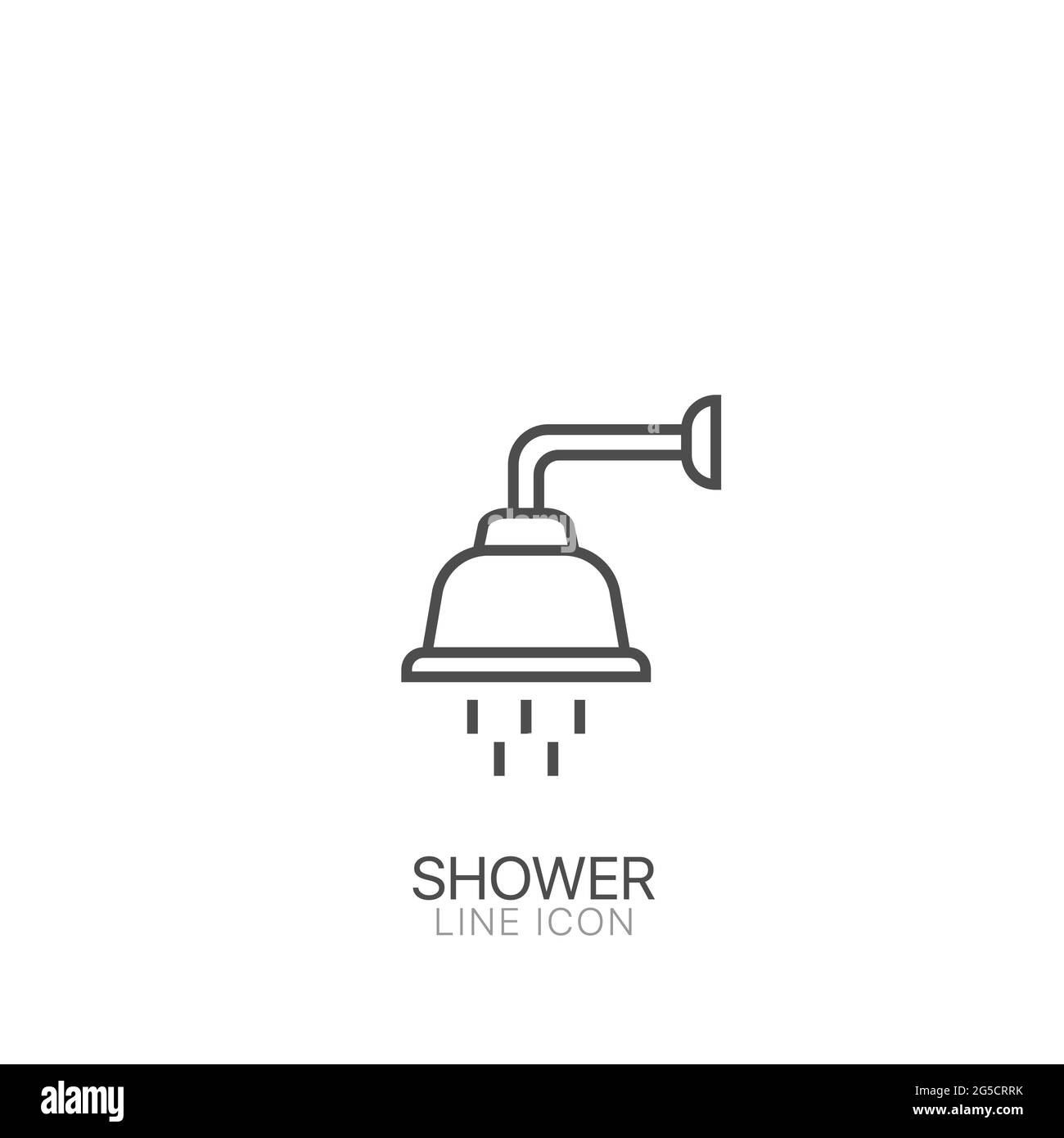 Shower outline vector icon. Editable stroke Shower icon page symbol for