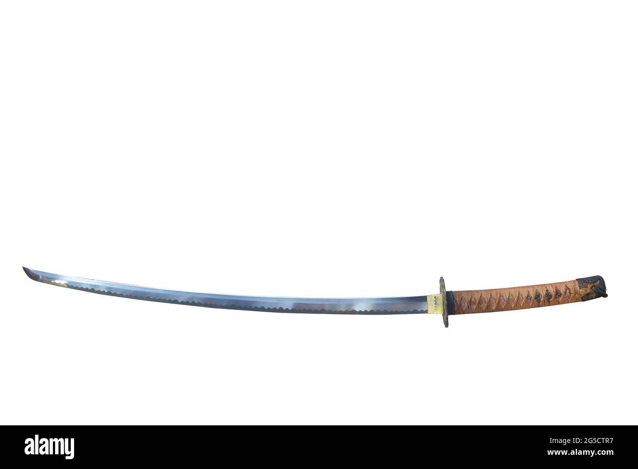 Japanese samurai sword blade or katana on white background Stock Photo -  Alamy