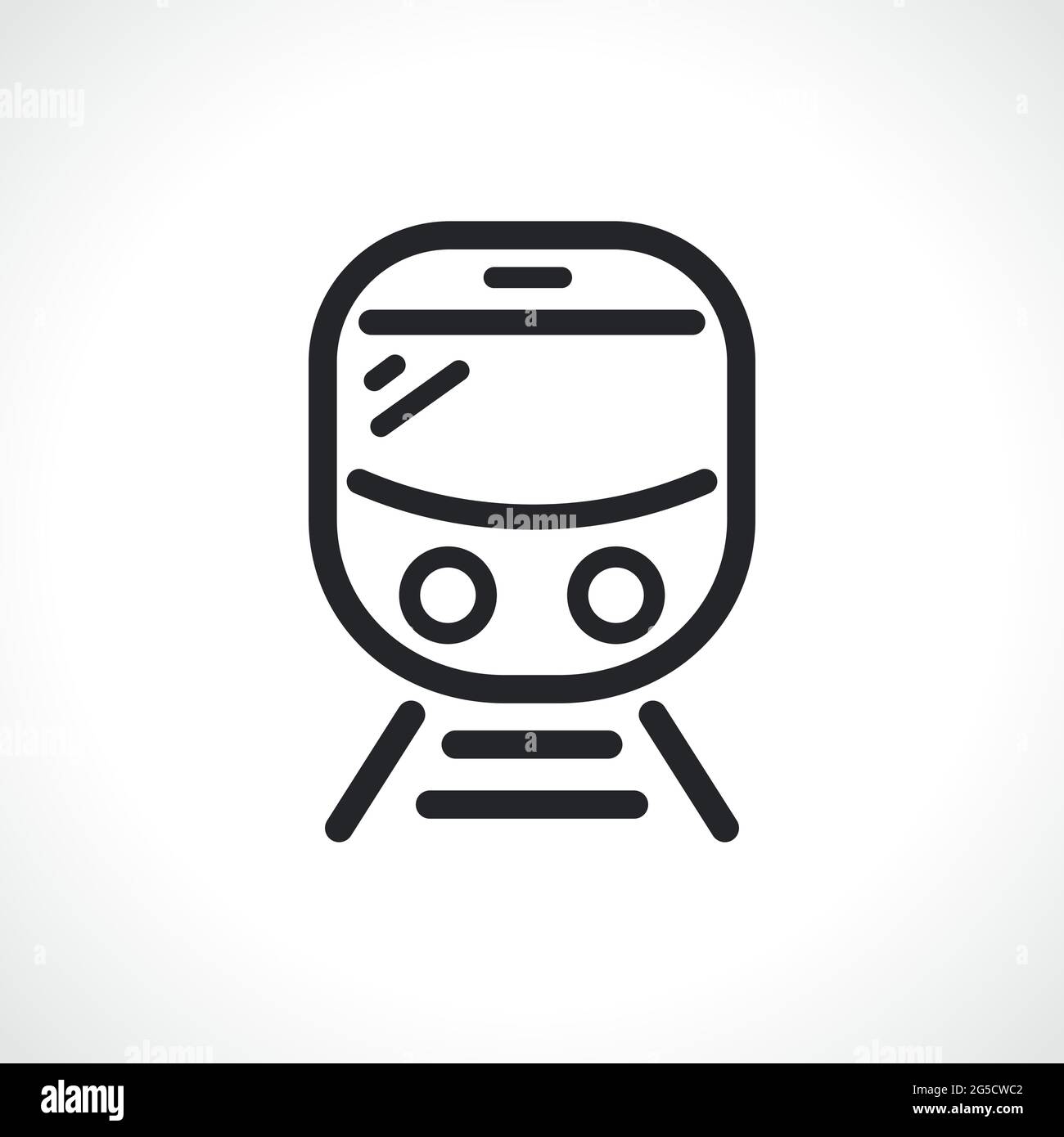 train or subway thin line icon isolated Stock Vector