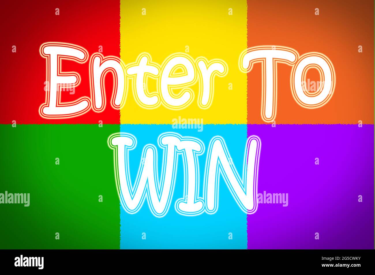 Enter To Win Concept text on background Stock Photo