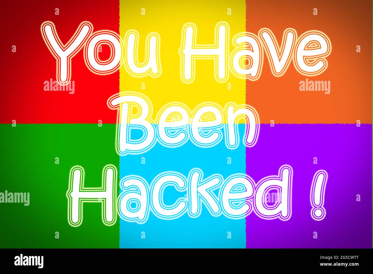 You Have Been Hacked Concept text Stock Photo