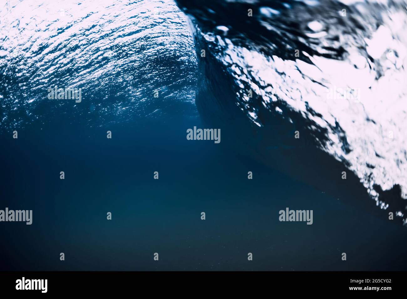 Ocean wave and vortex underwater with transparent water Stock Photo - Alamy