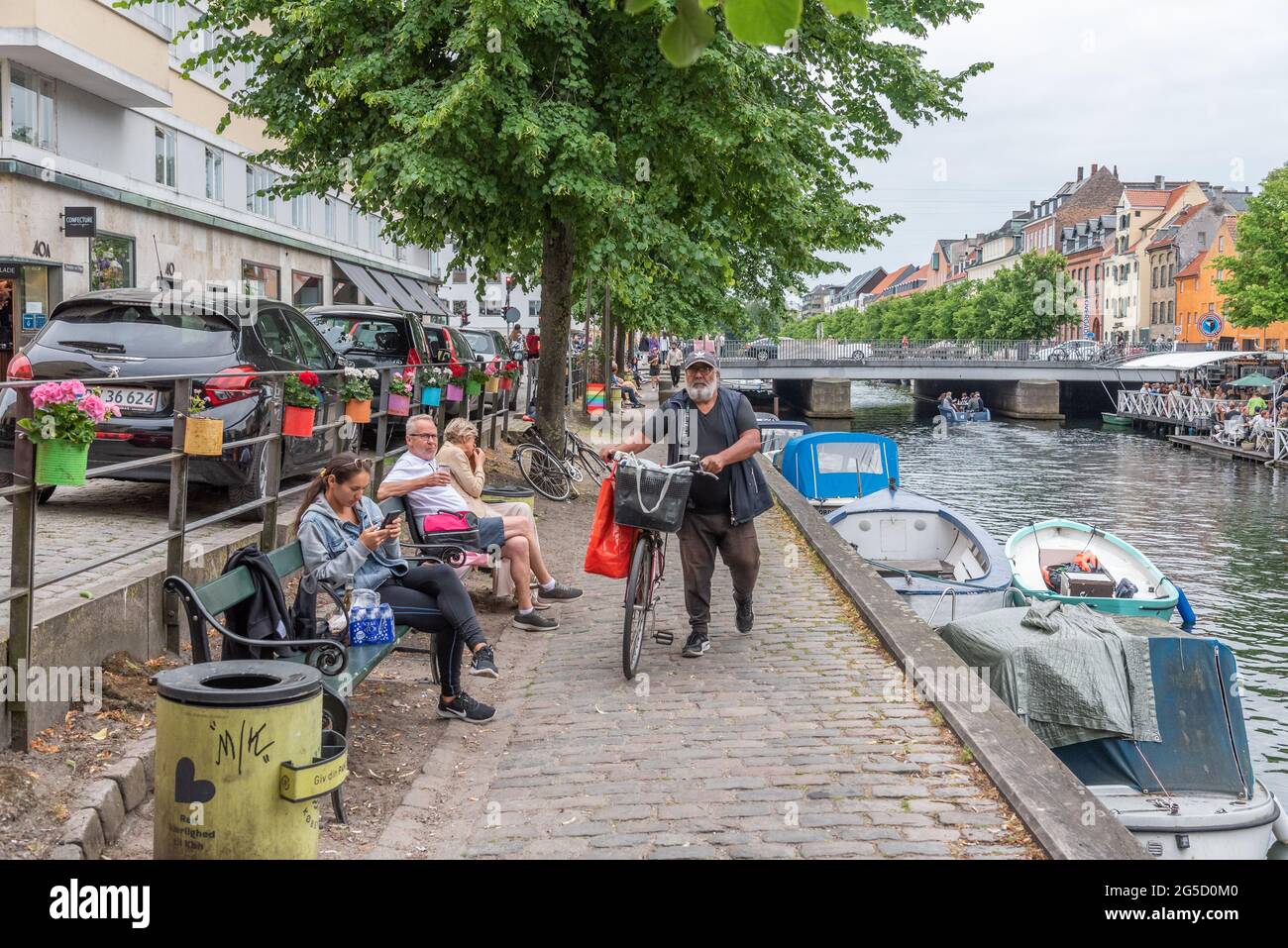 Christianshavn canal, Copenhagen, Denmark Stock Photo