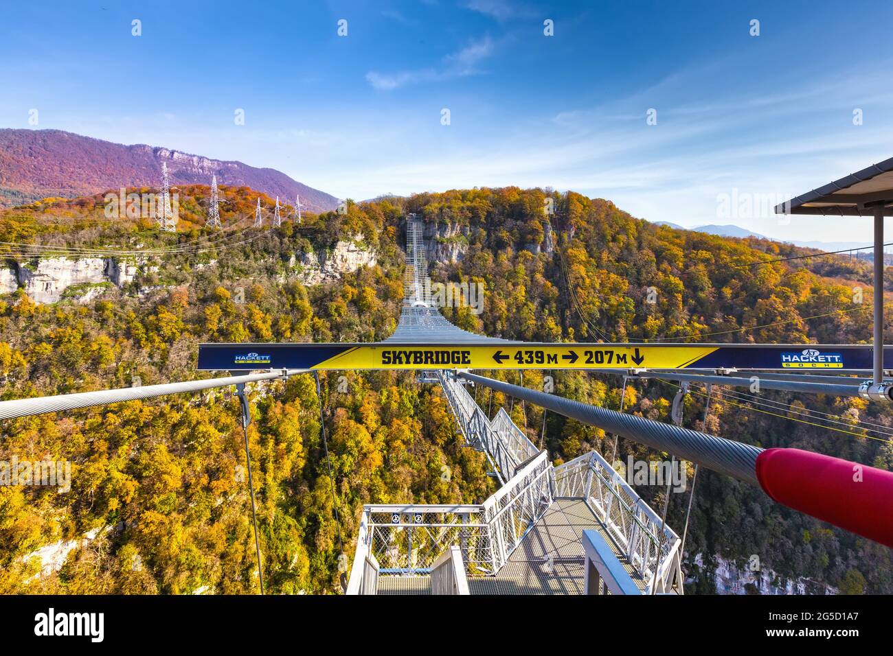 Sochi, Russia -08, November, 2016: SKYPARK AJ Hackett Sochi is located in  the Sochi National Park. The longest suspension footbridge in the world  Stock Photo - Alamy