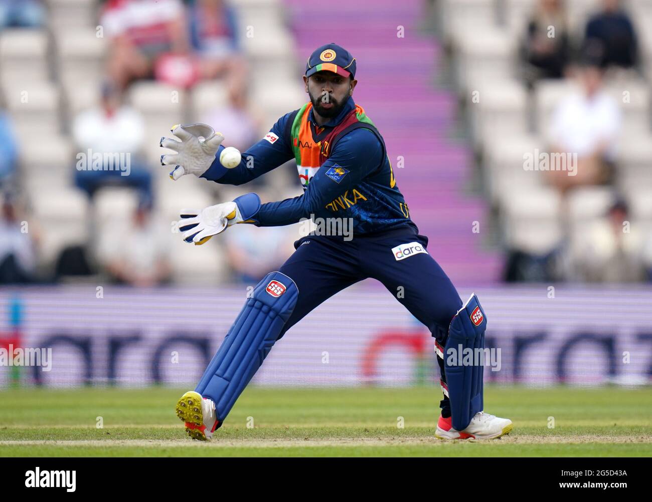 Sri Lanka's Niroshan Dickwella in action during the Twenty20 International match at The Ageas Bowl, Southampton. Picture date: Saturday June 26, 2021. Stock Photo