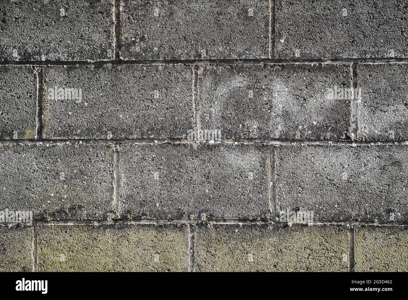 Beautiful closeup view of grey concrete block wall near Ballawley Park