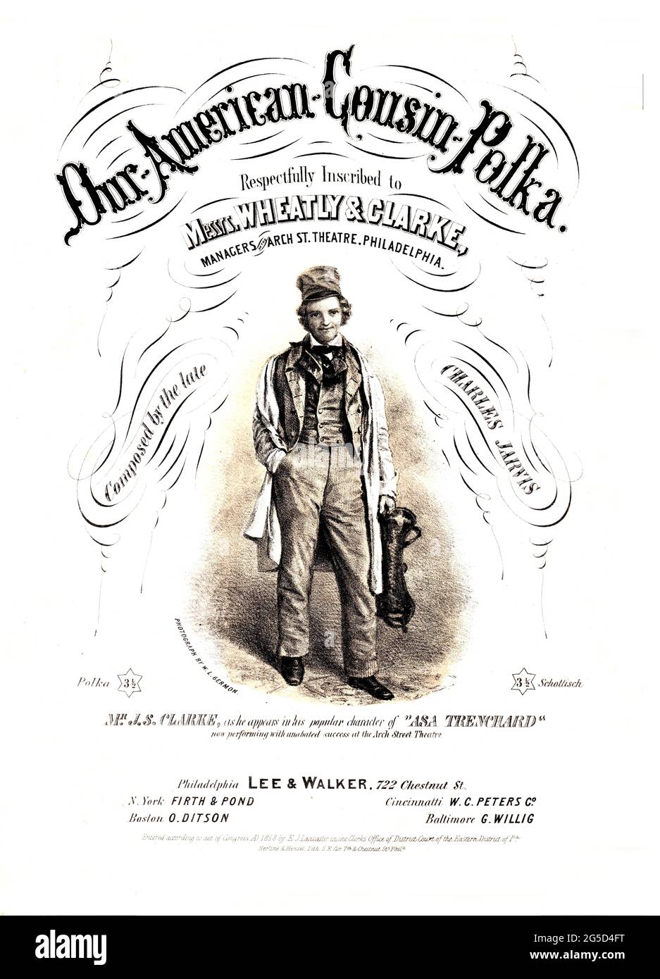 Our American Cousin Polka, 1858 Sheet Music Stock Photo - Alamy
