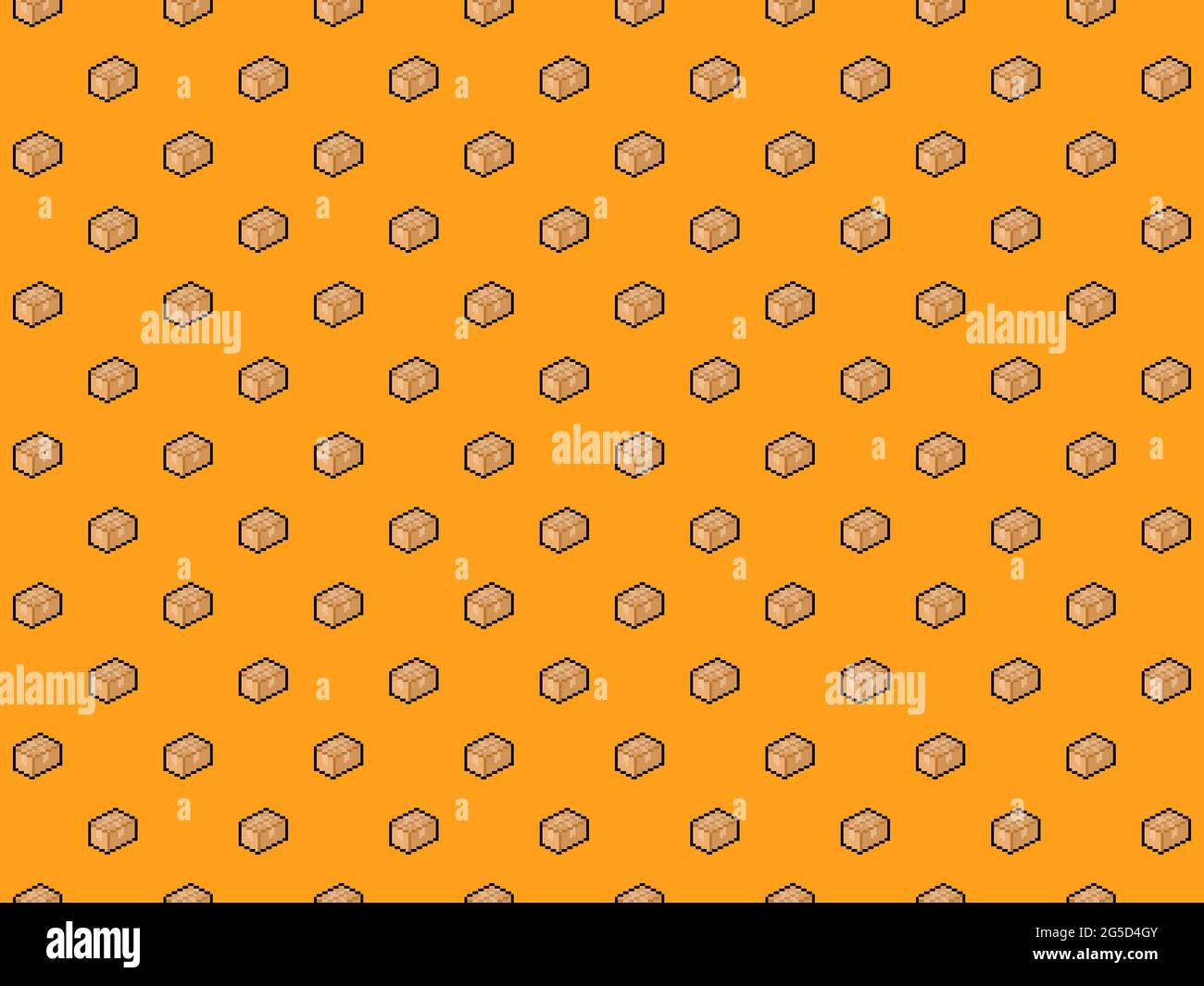 Pixel cardboard box background - seamless pattern Stock Photo - Alamy
