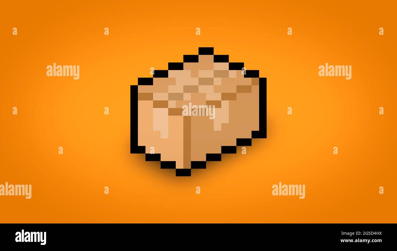 Pixel cardboard box wallpaper - high-res 4k background Stock Photo - Alamy