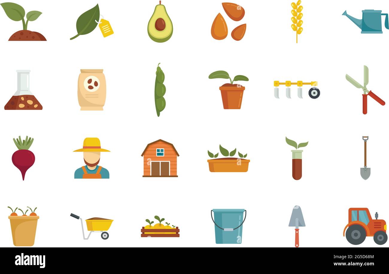 Agronomist icons set flat vector isolated Stock Vector Image & Art - Alamy