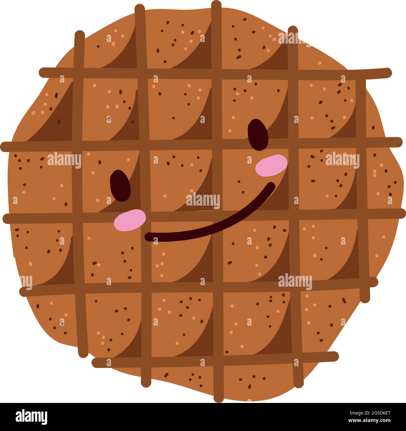 cute waffle cartoon Stock Vector Image & Art Alamy