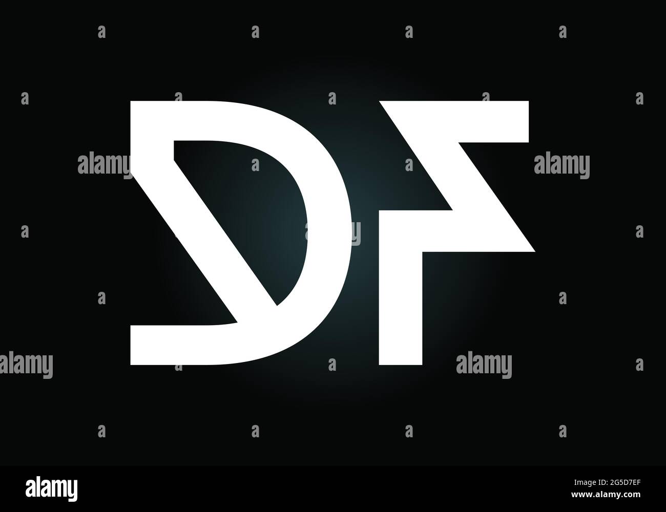Initial DF Letter Logo With Creative Modern Business Typography Vector ...