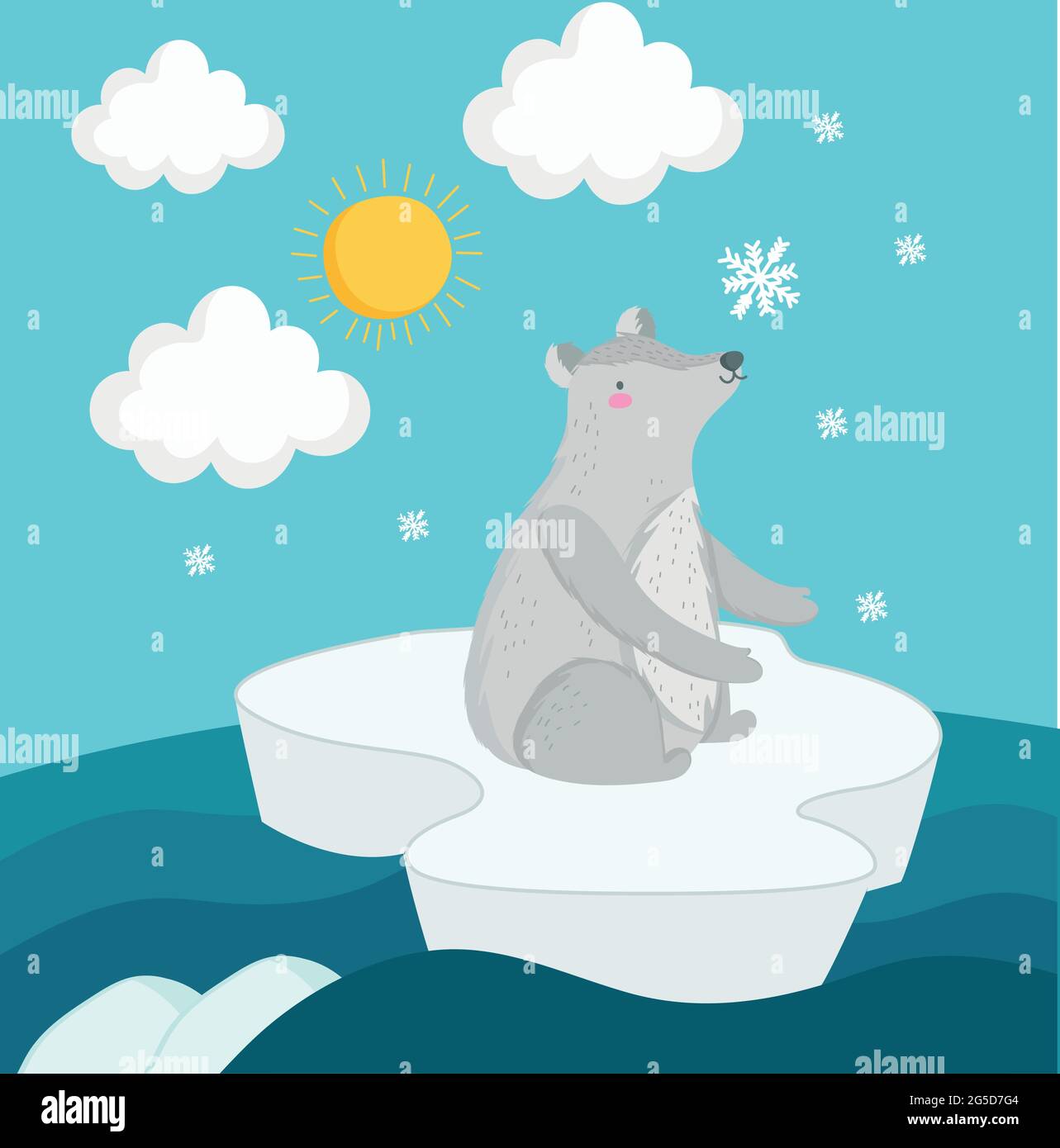 polar bear on iceberg Stock Vector Image & Art - Alamy