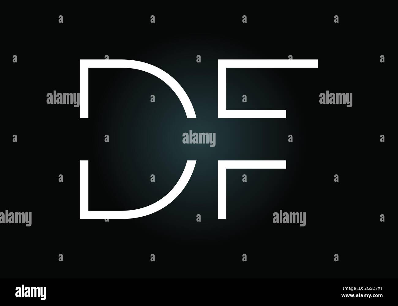 Initial DF Letter Logo With Creative Modern Business Typography Vector ...