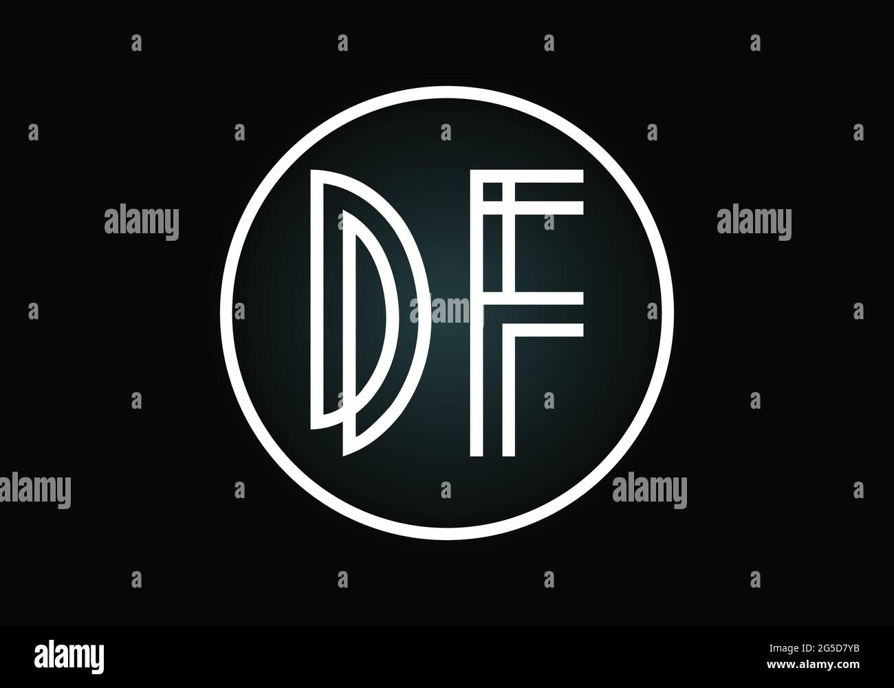 Initial DF Letter Logo With Creative Modern Business Typography Vector ...
