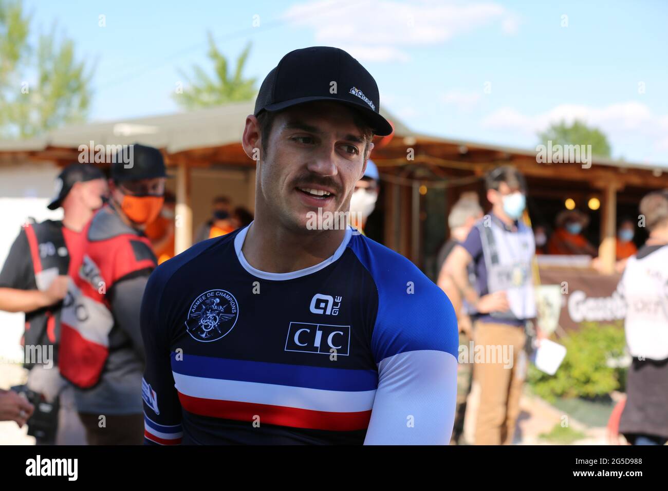 Sylvain ANDRE of France after competing in the Men Elite final of the ...