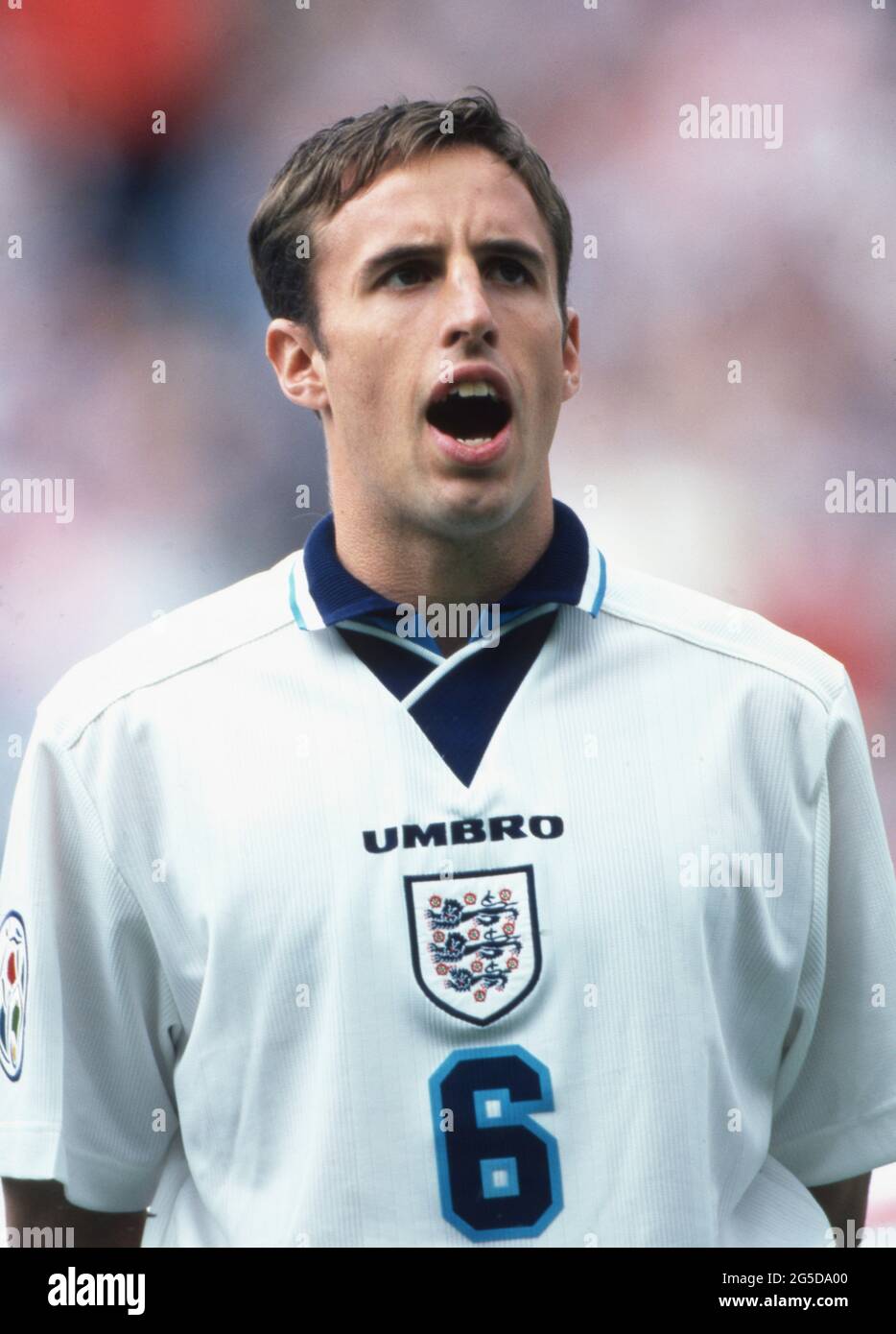 Fuvuball, firo: 22.06.1996 Fuvuball European Championship 1996 quarter-finals, knockout phase, archive photo, archive images England - Spain 4: 2 on penalties Gareth Southgate, half figure, portrait Stock Photo