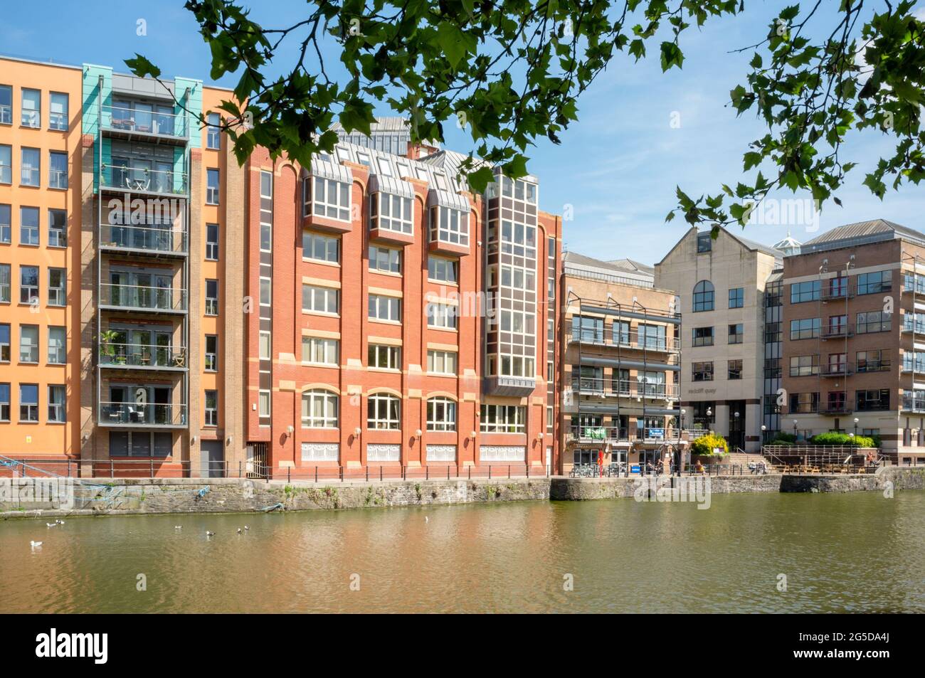 Riverside properties. Bristol, on the River Avon, UK 2021 Stock Photo