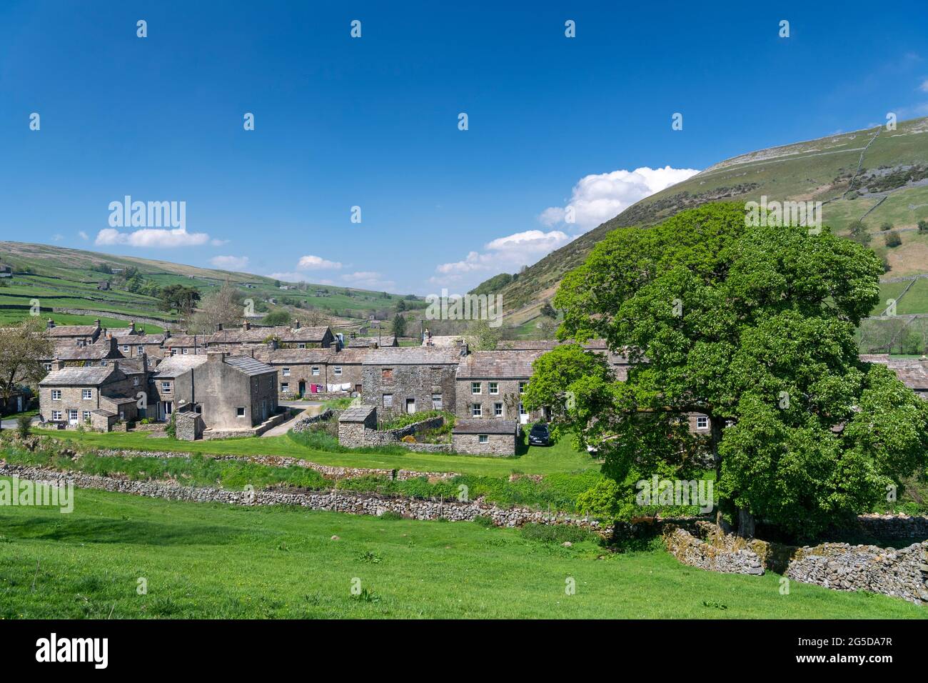 Hamlet of Thwaite at the top end of Swaledale in North Yorkshire, UK. Stock Photo