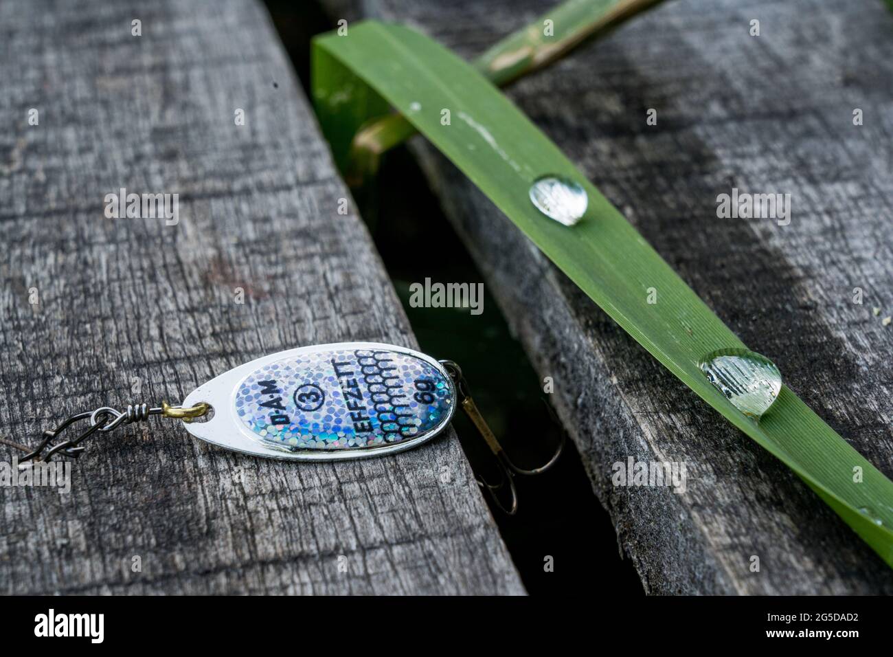 DAM Effzett lure at Mazury (Poland) Stock Photo