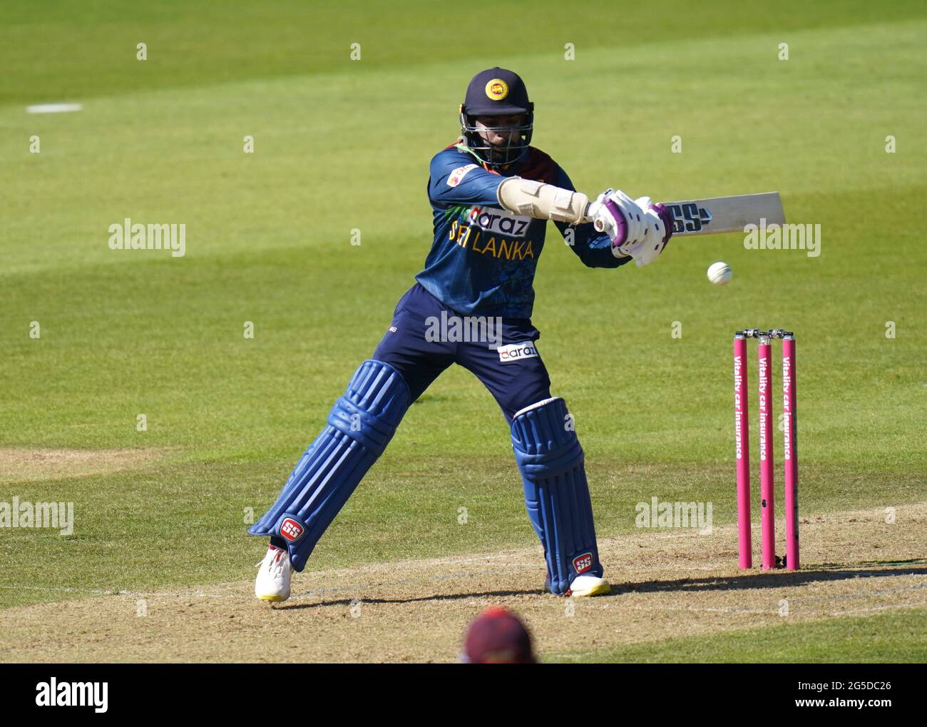 Sri Lanka's Niroshan Dickwella in action during the Twenty20 International match at The Ageas Bowl, Southampton. Picture date: Saturday June 26, 2021. Stock Photo