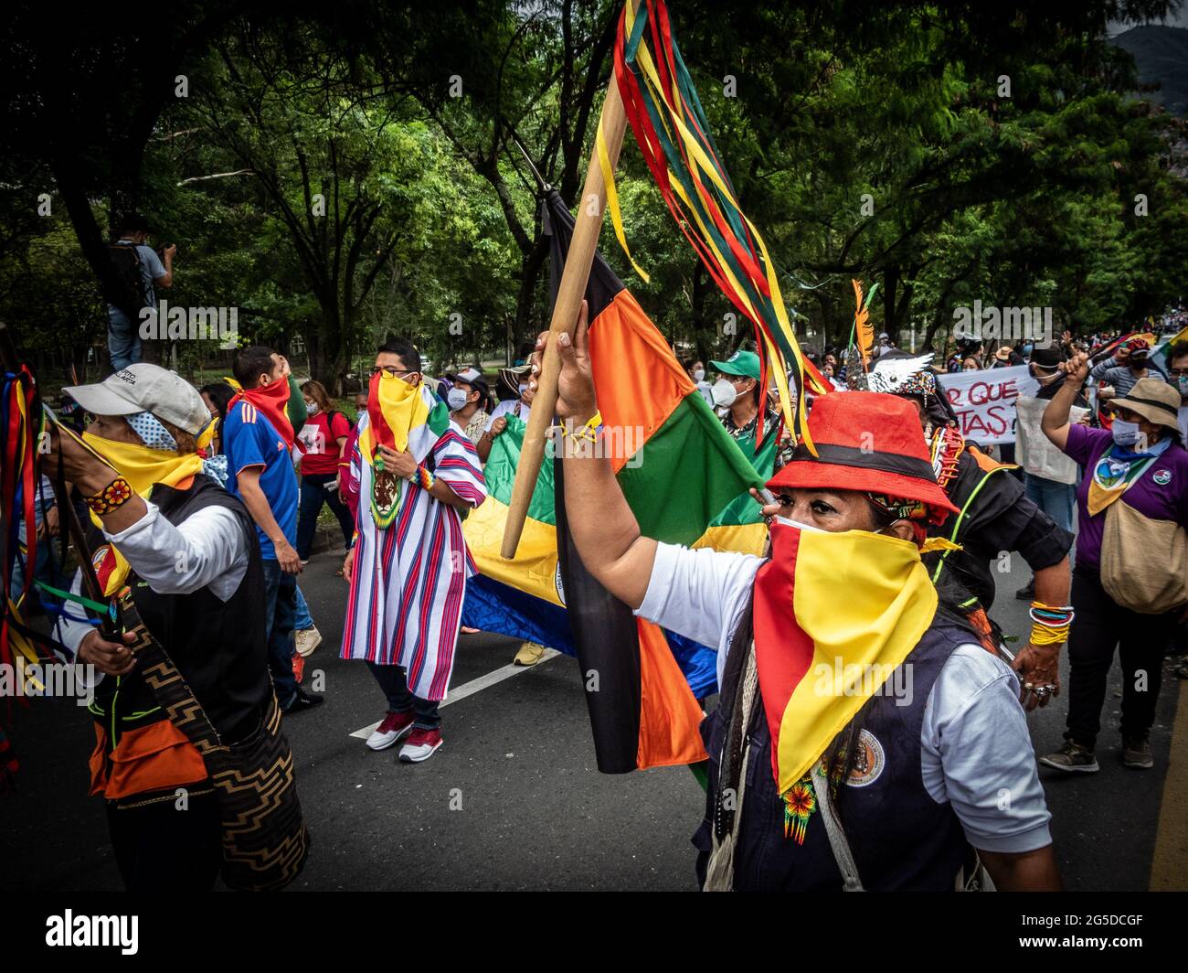 National strike in Colombia Stock Photo