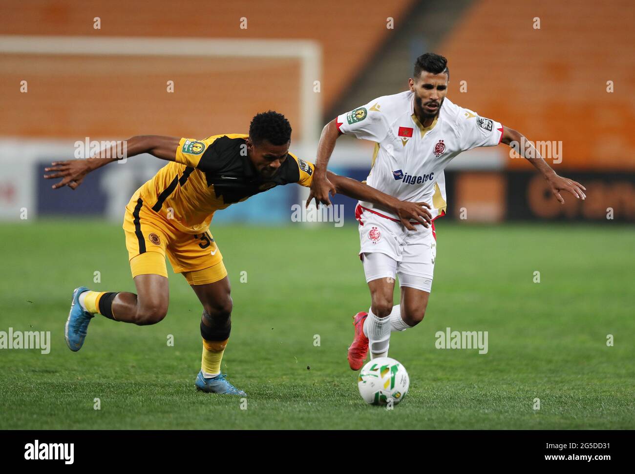 Soccer Football African Champions League Semi Final Second Leg Kaizer Chiefs V Wydad Casablanca Fnb Stadium Johannesburg South Africa June 26 21 Wydad Casablanca S Mohamed Ounajem In