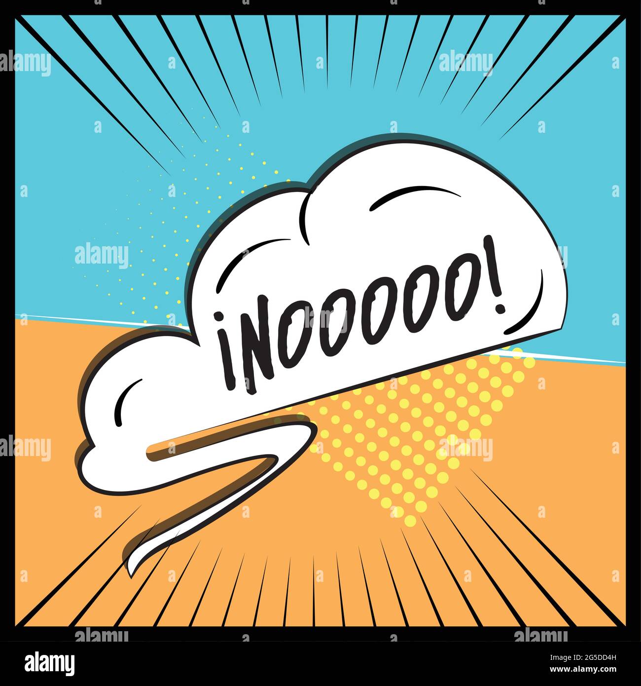 Comic bubble chat with text on a comic page Stock Vector