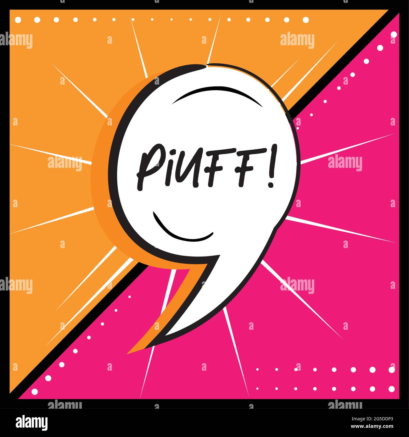 Comic bubble chat with text on a comic page Stock Vector